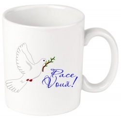 Cana personalizata, porumbel: Pace voua!